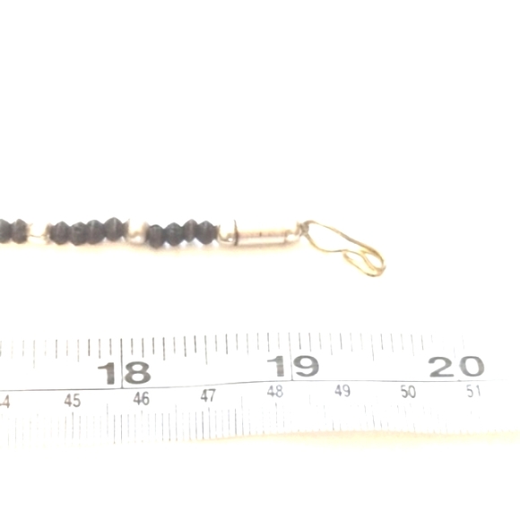 VINTAGE 70s BRASS COPPER AND BLACK BONE BIB COLLAR NECKLACE - Picture 3 of 7